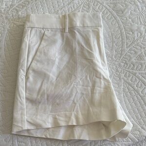 LOFT Rivera White Tailored Bermuda Shorts